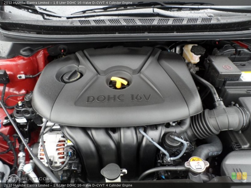 1.8 Liter DOHC 16-Valve D-CVVT 4 Cylinder Engine for the 2012 Hyundai Elantra #58492111