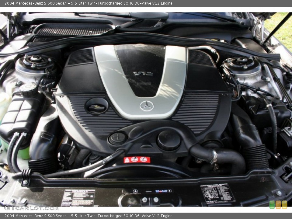 5.5 Liter Twin-Turbocharged SOHC 36-Valve V12 Engine for the 2004 Mercedes-Benz S #58661003