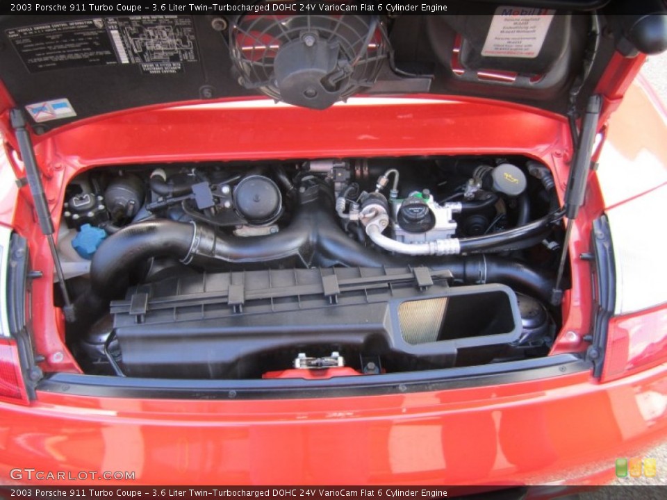 3.6 Liter Twin-Turbocharged DOHC 24V VarioCam Flat 6 Cylinder Engine for the 2003 Porsche 911 #58677008