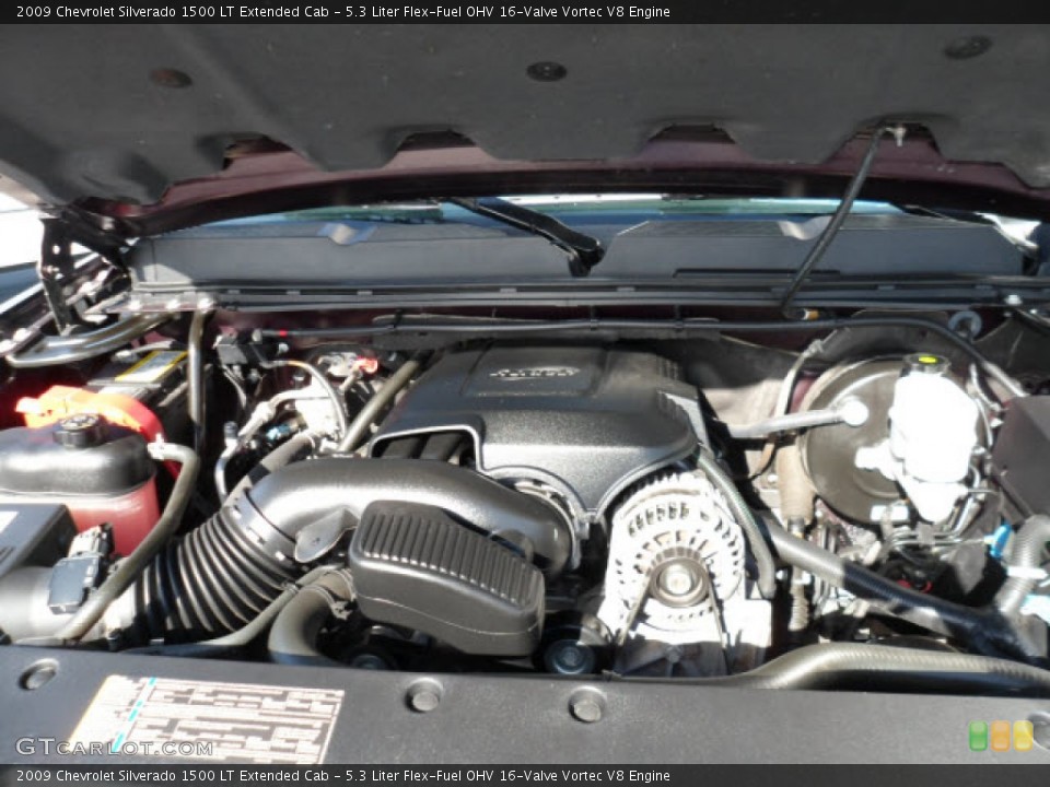 5.3 Liter Flex-Fuel OHV 16-Valve Vortec V8 Engine for the 2009 Chevrolet Silverado 1500 #58681220