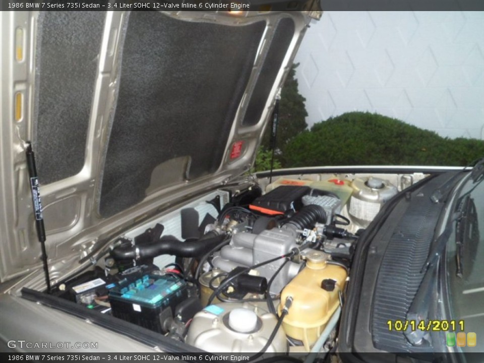 3.4 Liter SOHC 12-Valve Inline 6 Cylinder Engine for the 1986 BMW 7 Series #58701122