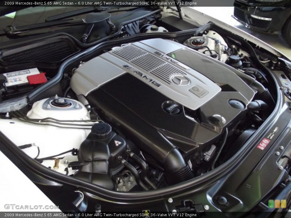 6.0 Liter AMG Twin-Turbocharged SOHC 36-Valve VVT V12 2009 Mercedes-Benz S Engine