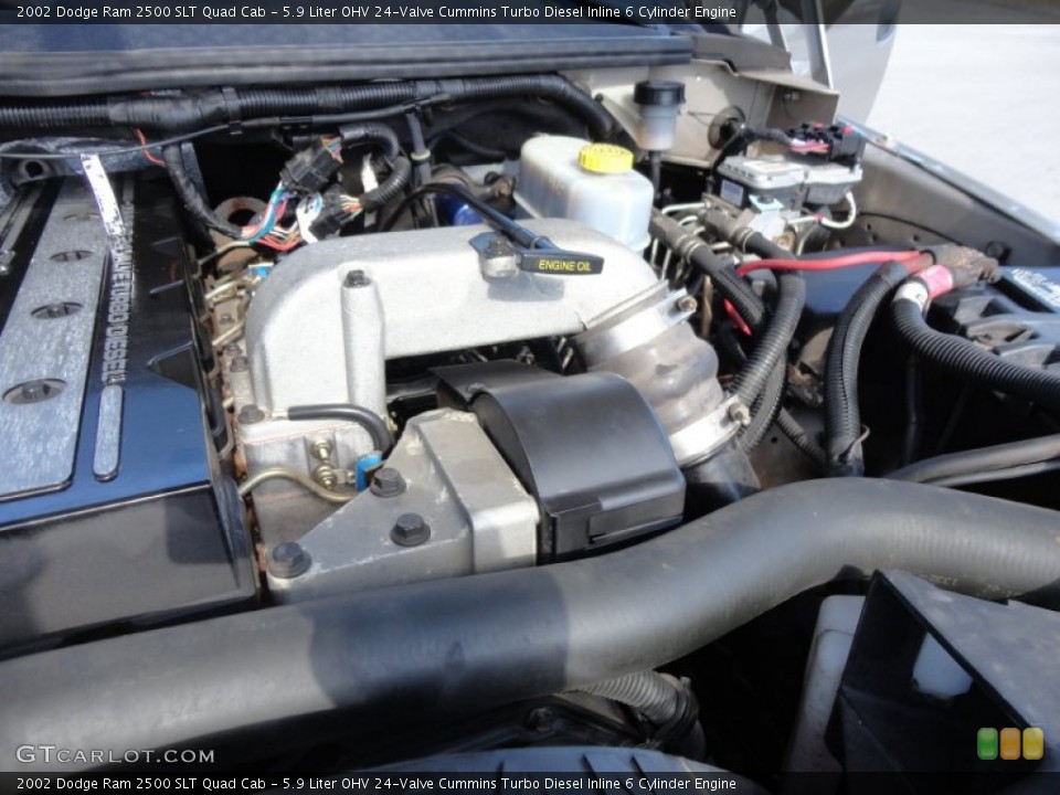 5.9 Liter OHV 24-Valve Cummins Turbo Diesel Inline 6 Cylinder 2002 Dodge Ram 2500 Engine