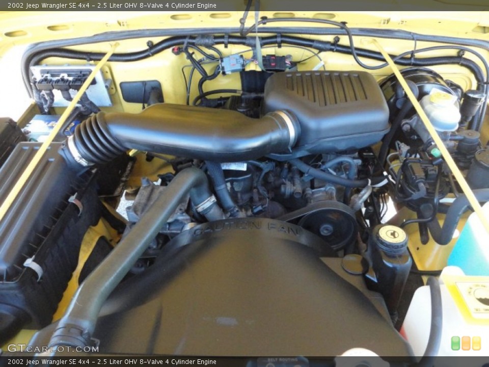 2.5 Liter OHV 8-Valve 4 Cylinder 2002 Jeep Wrangler Engine