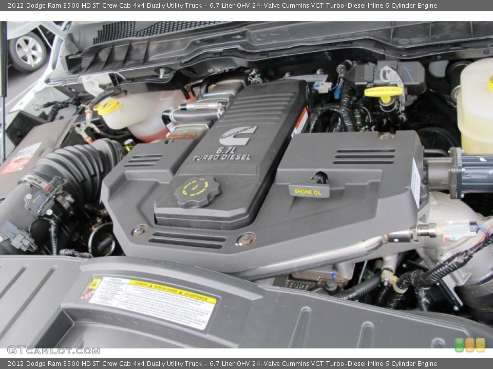 6.7 Liter OHV 24-Valve Cummins VGT Turbo-Diesel Inline 6 Cylinder Engine for the 2012 Dodge Ram 3500 HD #58737426