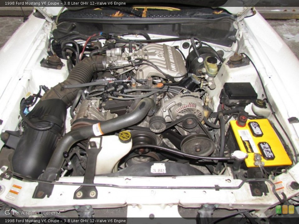 3.8 Liter OHV 12-Valve V6 Engine for the 1998 Ford Mustang #58772574