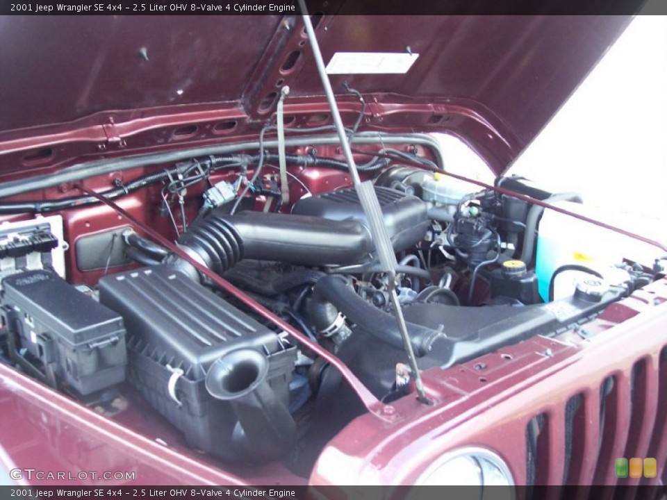 2.5 Liter OHV 8-Valve 4 Cylinder Engine for the 2001 Jeep Wrangler #58799289