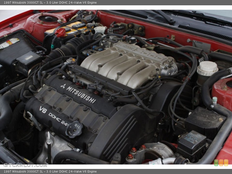 3.0 Liter DOHC 24-Valve V6 1997 Mitsubishi 3000GT Engine