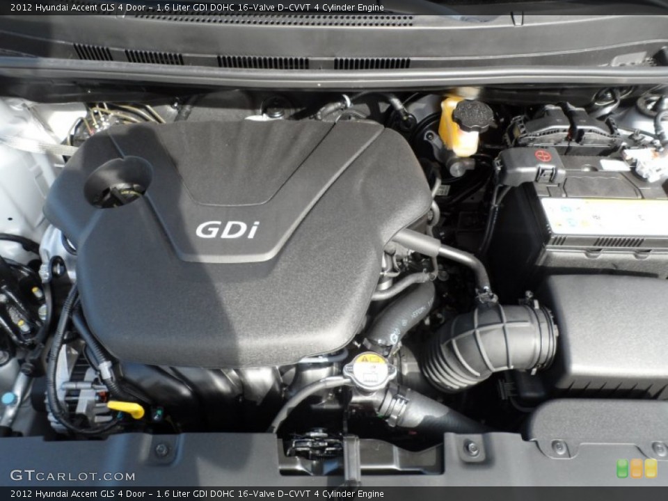 1.6 Liter GDI DOHC 16-Valve D-CVVT 4 Cylinder Engine for the 2012 Hyundai Accent #58818723