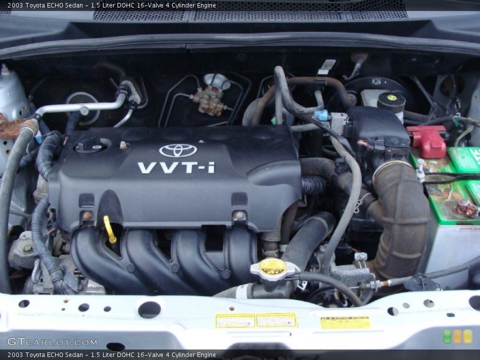 1.5 Liter DOHC 16-Valve 4 Cylinder 2003 Toyota ECHO Engine