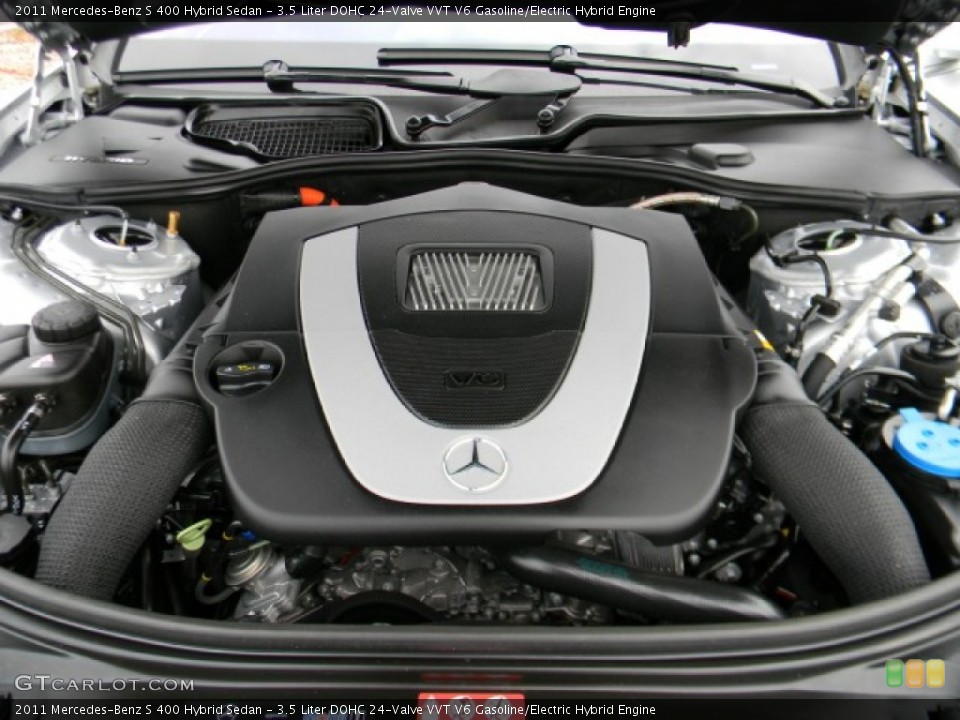 3.5 Liter DOHC 24-Valve VVT V6 Gasoline/Electric Hybrid 2011 Mercedes-Benz S Engine