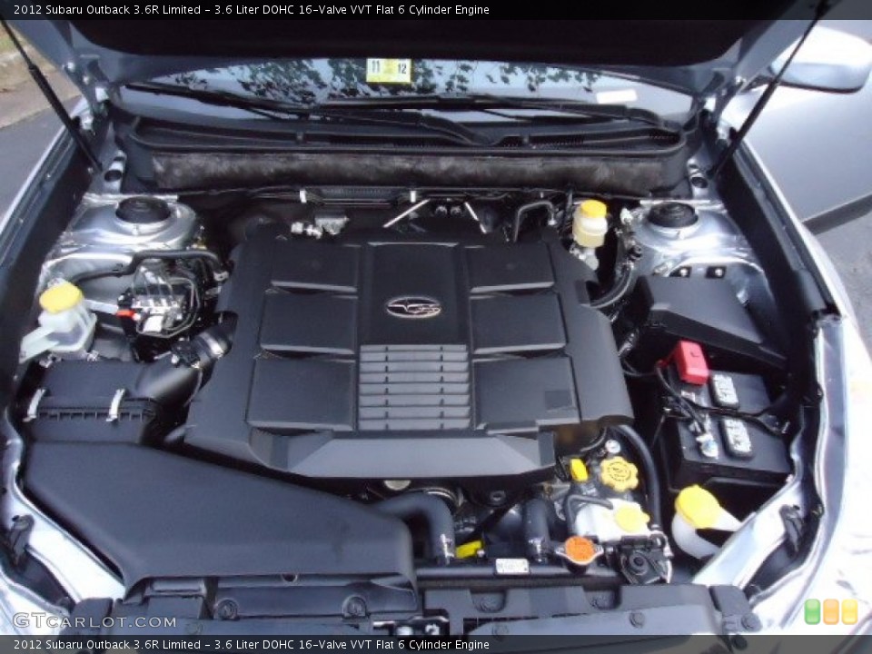 3.6 Liter DOHC 16-Valve VVT Flat 6 Cylinder Engine for the 2012 Subaru Outback #58901970