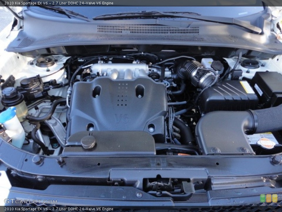 2.7 Liter DOHC 24-Valve V6 2010 Kia Sportage Engine