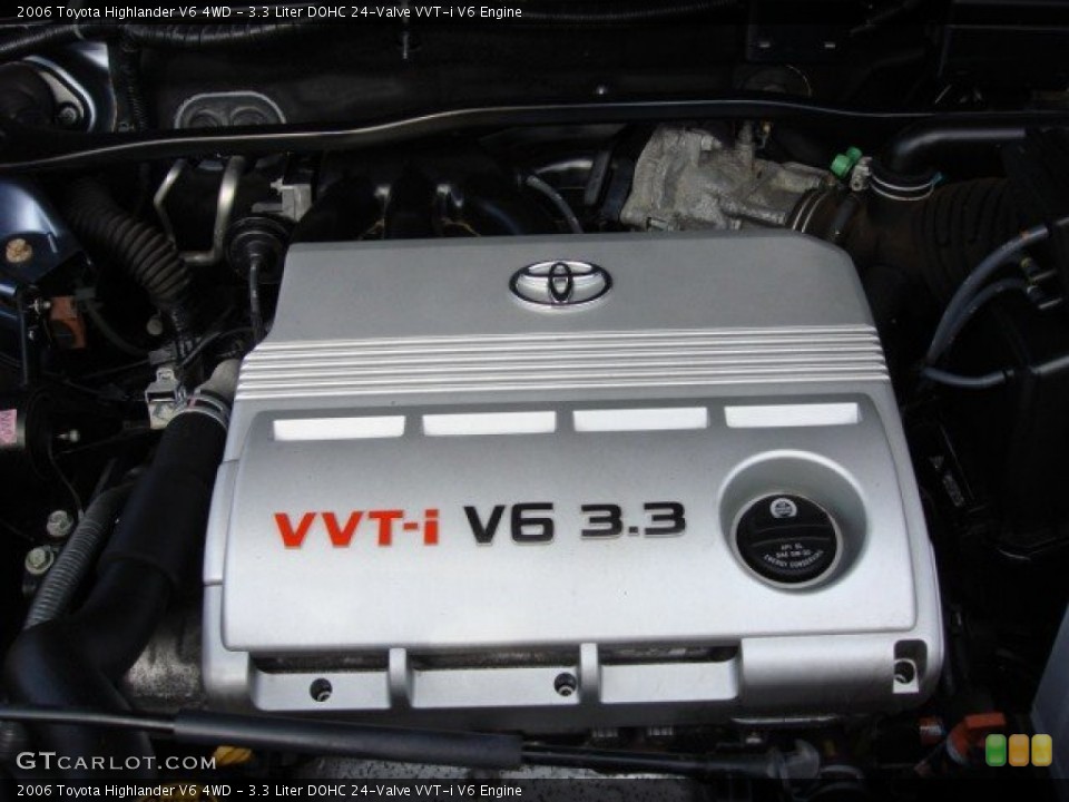 3.3 Liter DOHC 24-Valve VVT-i V6 Engine for the 2006 Toyota Highlander #58937263