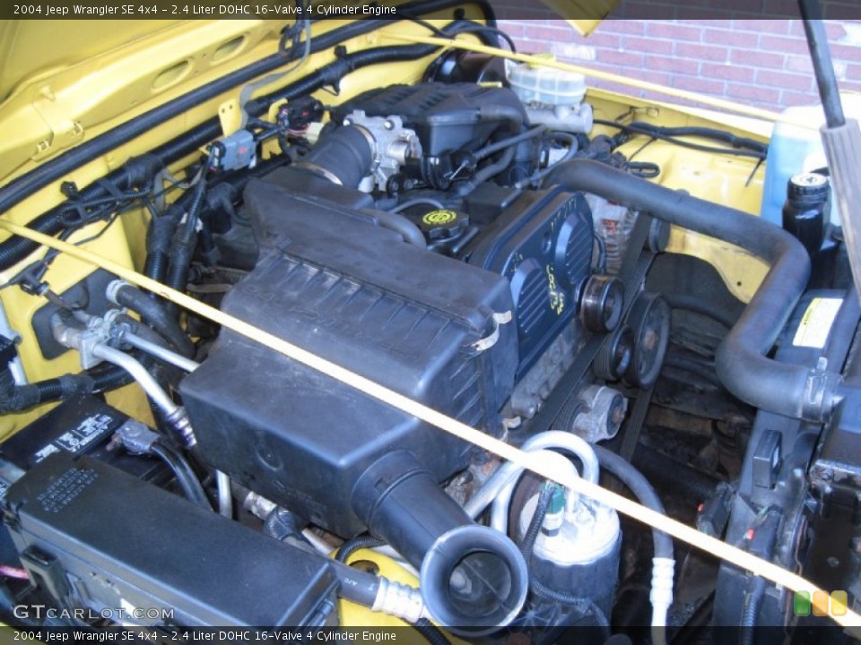 2.4 Liter DOHC 16-Valve 4 Cylinder 2004 Jeep Wrangler Engine