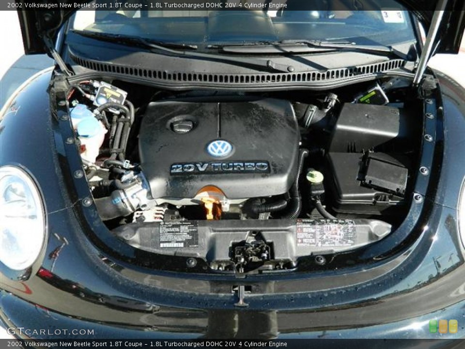 1.8L Turbocharged DOHC 20V 4 Cylinder 2002 Volkswagen New Beetle Engine