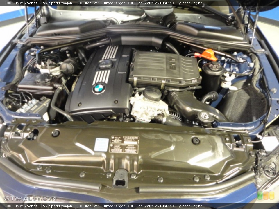 3.0 Liter Twin-Turbocharged DOHC 24-Valve VVT Inline 6 Cylinder Engine for the 2009 BMW 5 Series #59023073