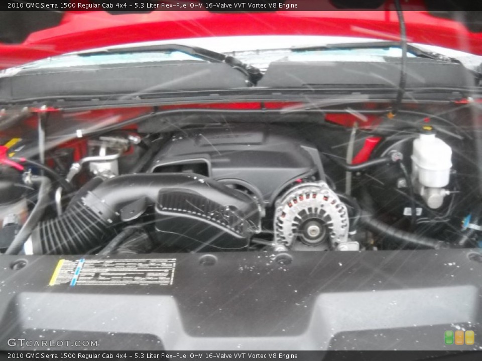 5.3 Liter Flex-Fuel OHV 16-Valve VVT Vortec V8 2010 GMC Sierra 1500 Engine