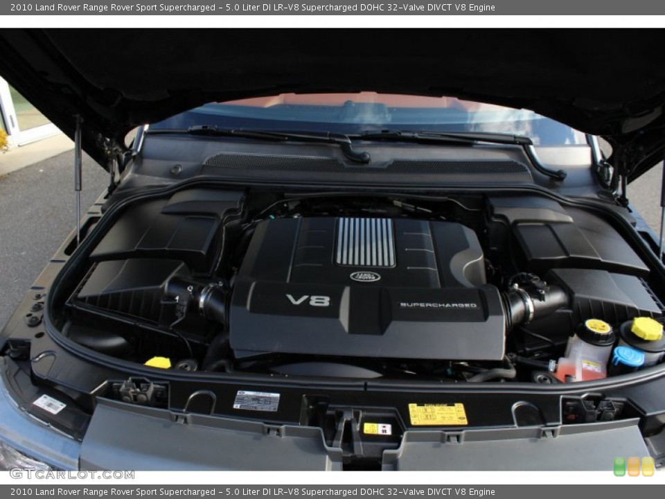 5.0 Liter DI LR-V8 Supercharged DOHC 32-Valve DIVCT V8 Engine for the 2010 Land Rover Range Rover Sport #59055127