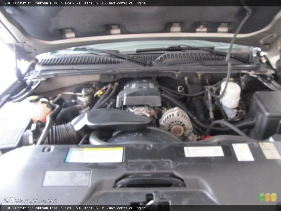 6.0 Liter OHV 16-Valve Vortec V8 2000 Chevrolet Suburban Engine