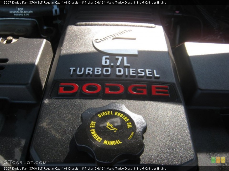 6.7 Liter OHV 24-Valve Turbo Diesel Inline 6 Cylinder Engine for the 2007 Dodge Ram 3500 #59084276