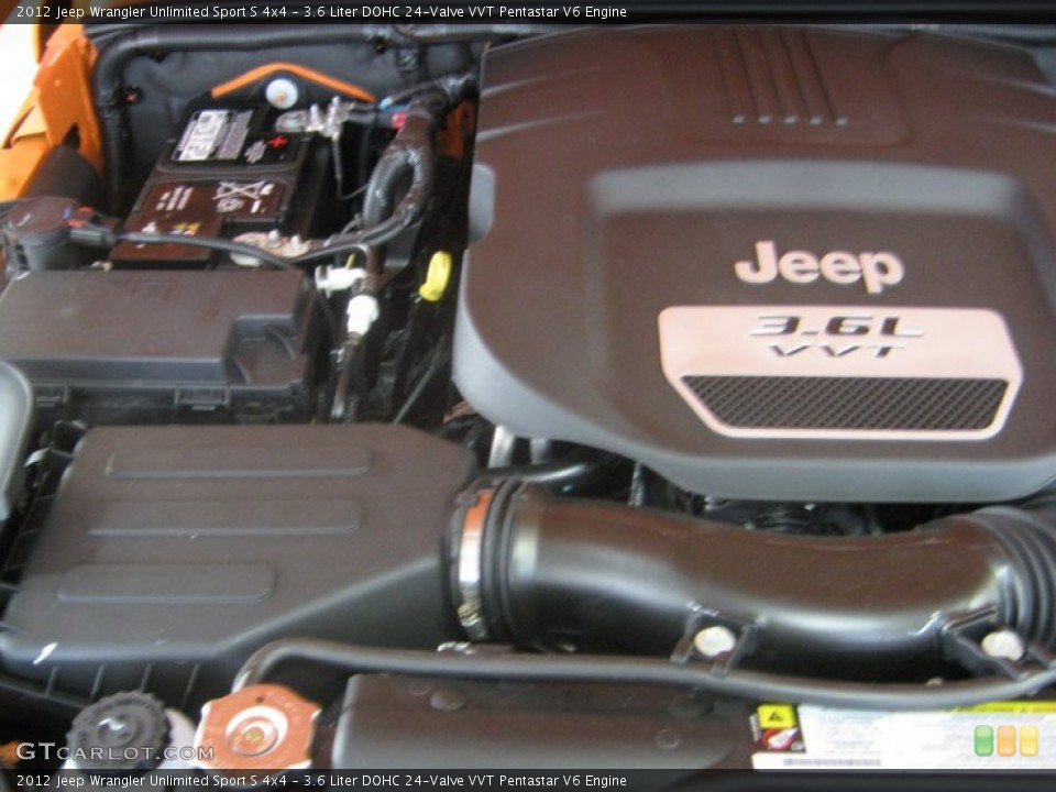 3.6 Liter DOHC 24-Valve VVT Pentastar V6 Engine for the 2012 Jeep Wrangler Unlimited #59142275