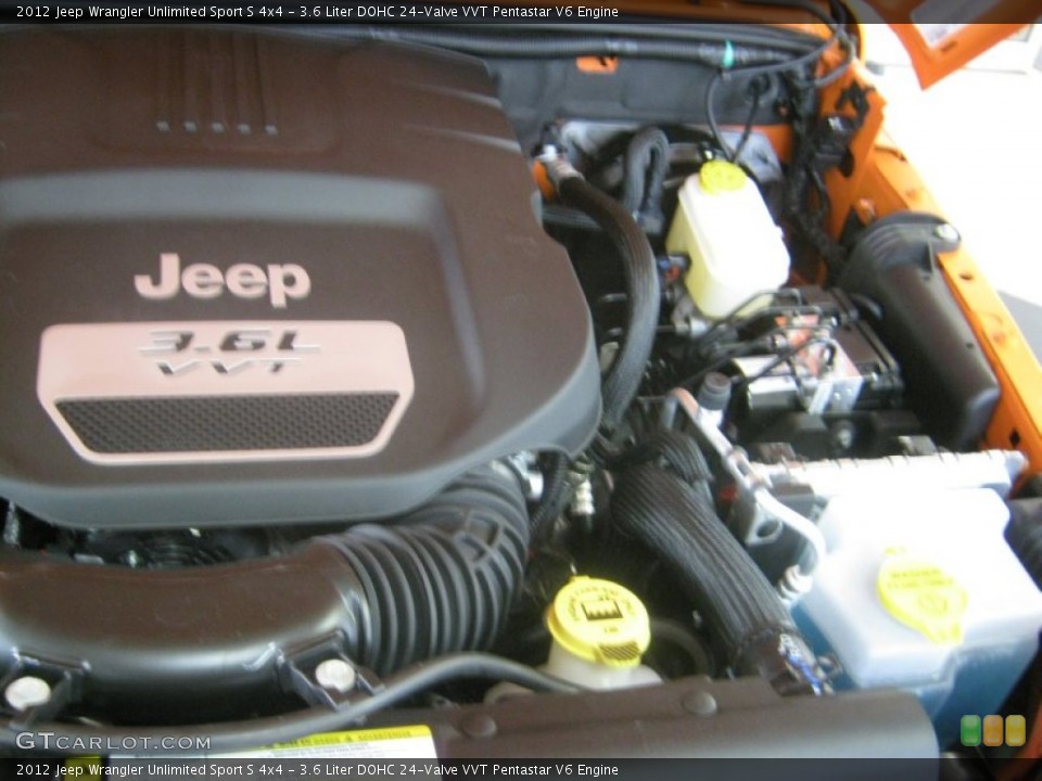 3.6 Liter DOHC 24-Valve VVT Pentastar V6 Engine for the 2012 Jeep Wrangler Unlimited #59142284