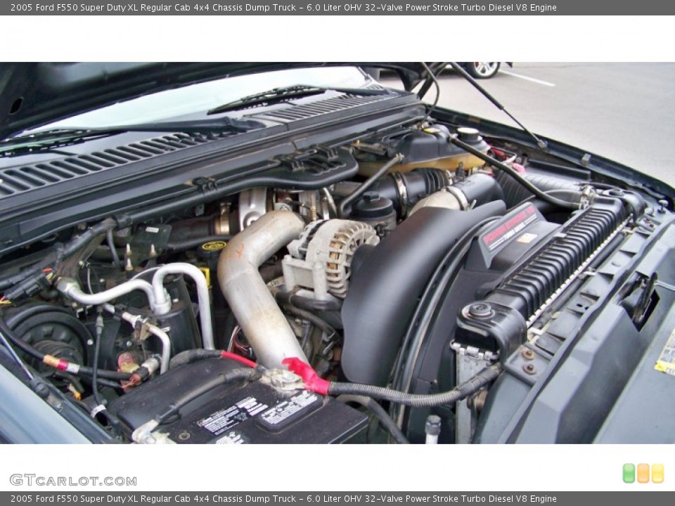 6.0 Liter OHV 32-Valve Power Stroke Turbo Diesel V8 Engine for the 2005 Ford F550 Super Duty #59231062