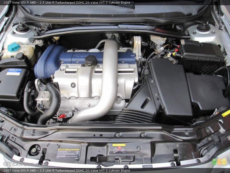 2.5 Liter R Turbocharged DOHC 20-Valve VVT 5 Cylinder 2007 Volvo S60 Engine