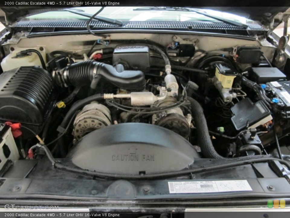 5.7 Liter OHV 16-Valve V8 Engine for the 2000 Cadillac Escalade #59332525