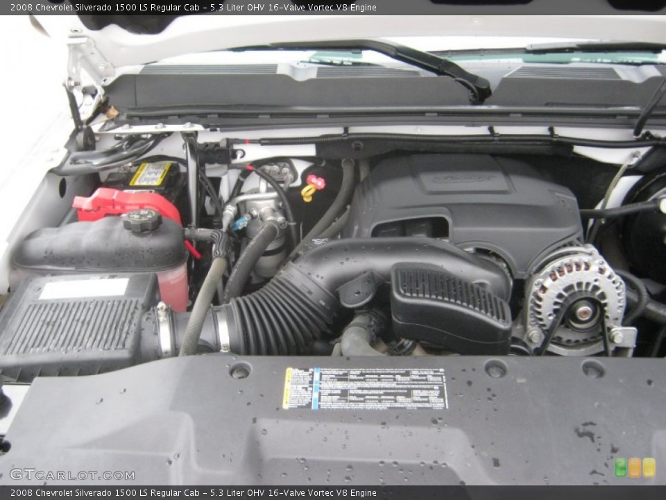 5.3 Liter OHV 16-Valve Vortec V8 Engine for the 2008 Chevrolet Silverado 1500 #59385586