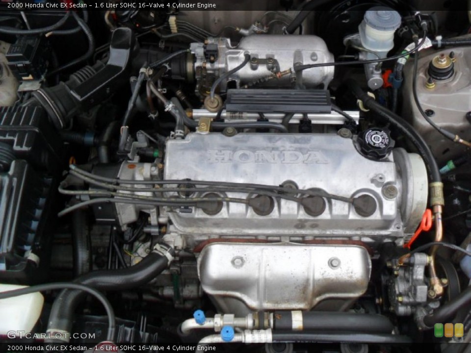 1.6 Liter SOHC 16-Valve 4 Cylinder Engine for the 2000 Honda Civic #59420072