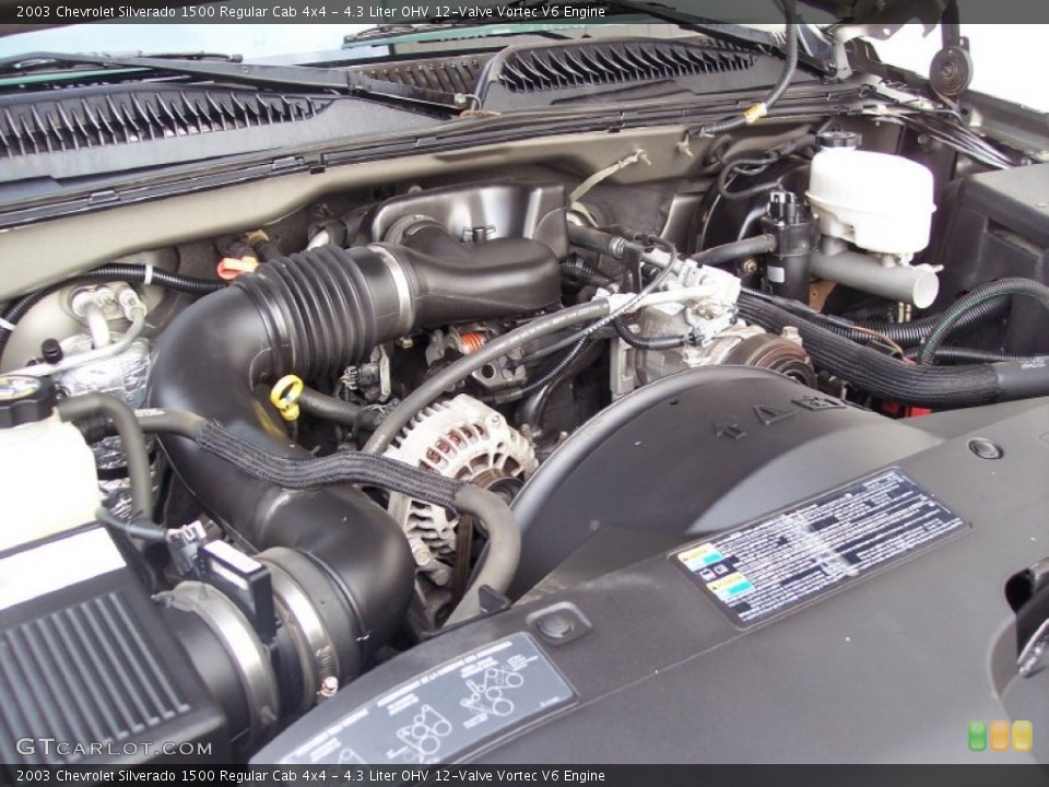 4.3 Liter OHV 12-Valve Vortec V6 Engine for the 2003 Chevrolet Silverado 1500 #59508012