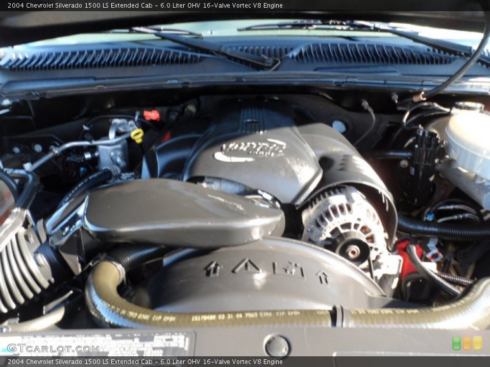 6.0 Liter OHV 16-Valve Vortec V8 Engine for the 2004 Chevrolet Silverado 1500 #59516286