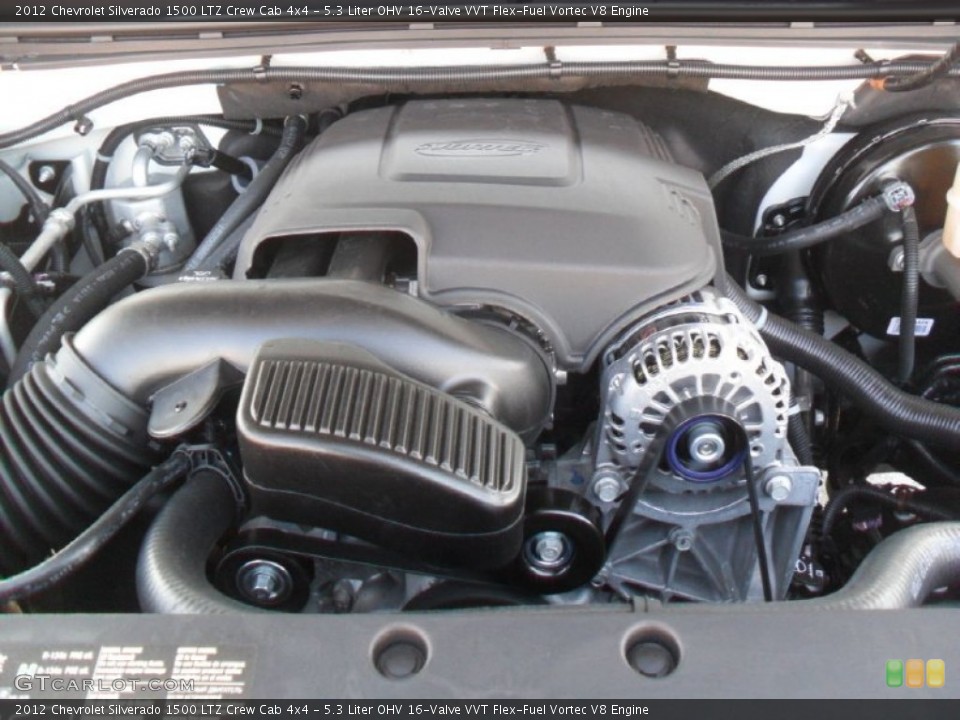 5.3 Liter OHV 16-Valve VVT Flex-Fuel Vortec V8 Engine for the 2012 Chevrolet Silverado 1500 #59574030