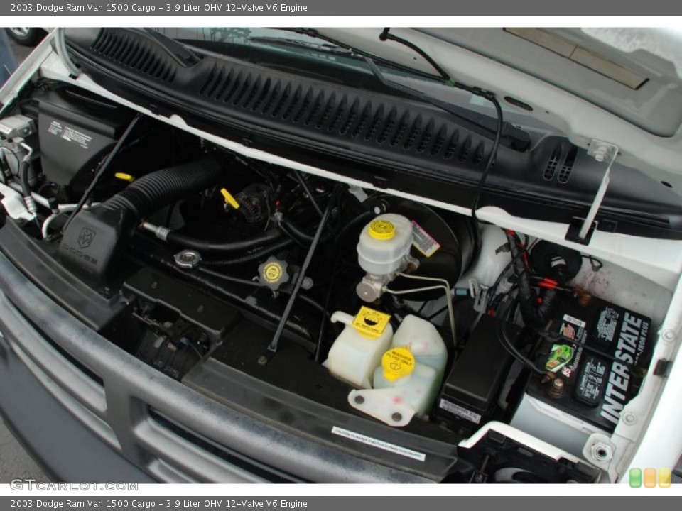 3.9 Liter OHV 12-Valve V6 2003 Dodge Ram Van Engine