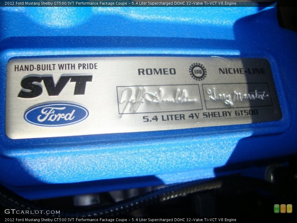 5.4 Liter Supercharged DOHC 32-Valve Ti-VCT V8 Engine for the 2012 Ford Mustang #59596247