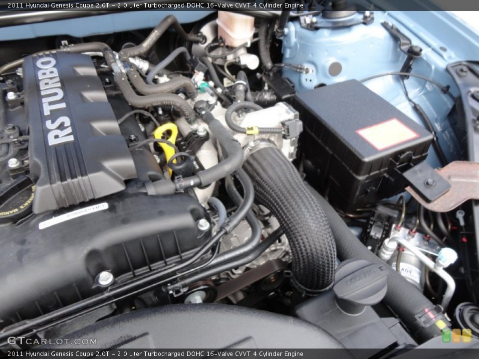 2.0 Liter Turbocharged DOHC 16-Valve CVVT 4 Cylinder Engine for the 2011 Hyundai Genesis Coupe #59617617