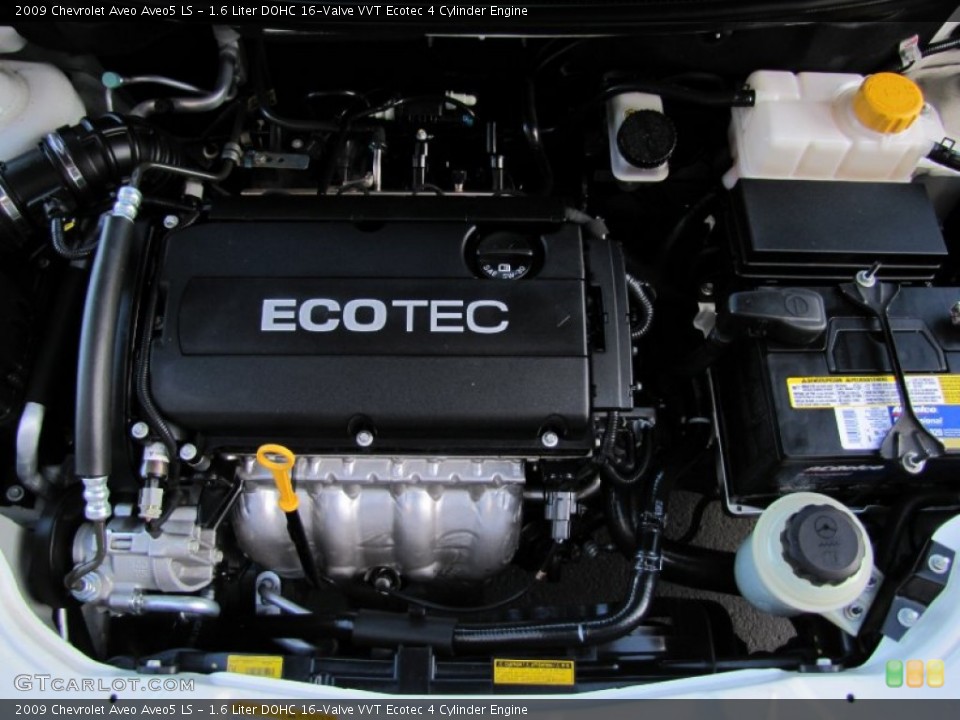 1.6 Liter DOHC 16-Valve VVT Ecotec 4 Cylinder Engine for the 2009 Chevrolet Aveo #59636307