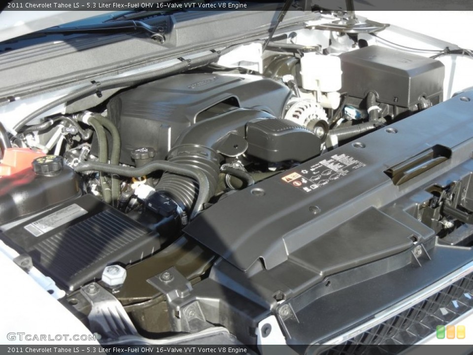 5.3 Liter Flex-Fuel OHV 16-Valve VVT Vortec V8 2011 Chevrolet Tahoe Engine