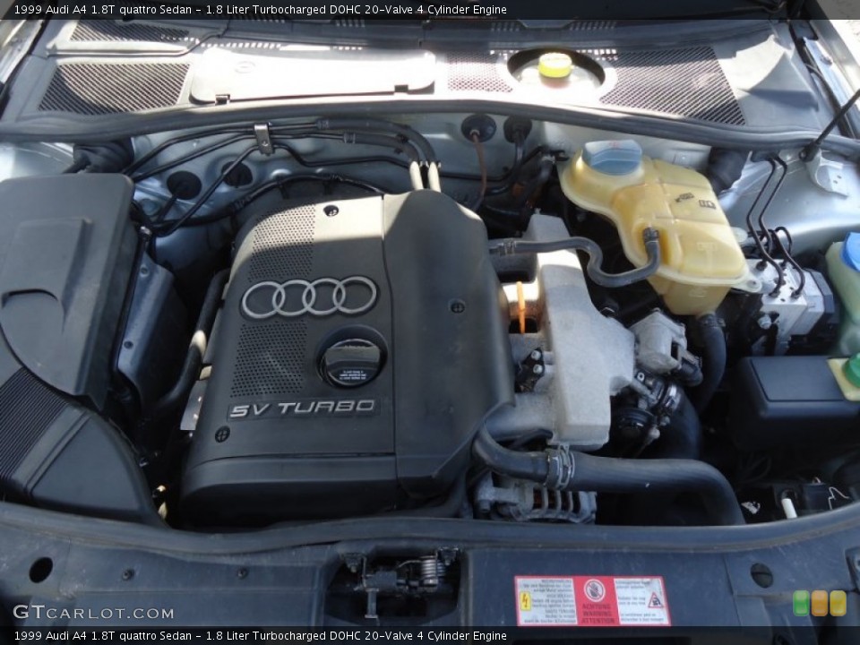 1.8 Liter Turbocharged DOHC 20-Valve 4 Cylinder Engine for the 1999 Audi A4 #59646628
