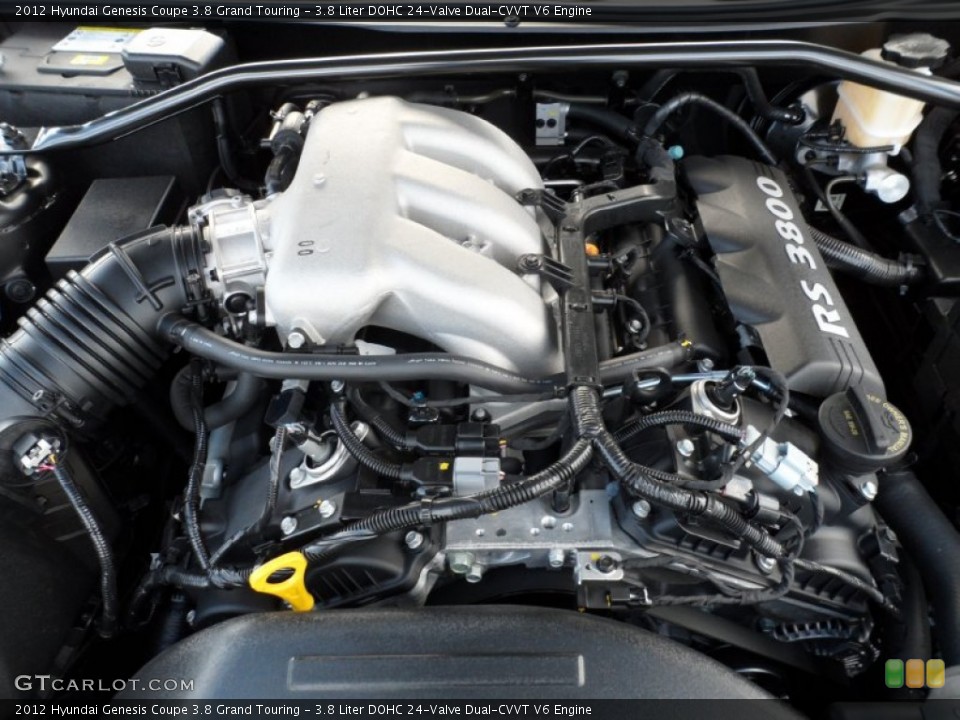 3.8 Liter DOHC 24-Valve Dual-CVVT V6 Engine for the 2012 Hyundai Genesis Coupe #59715168