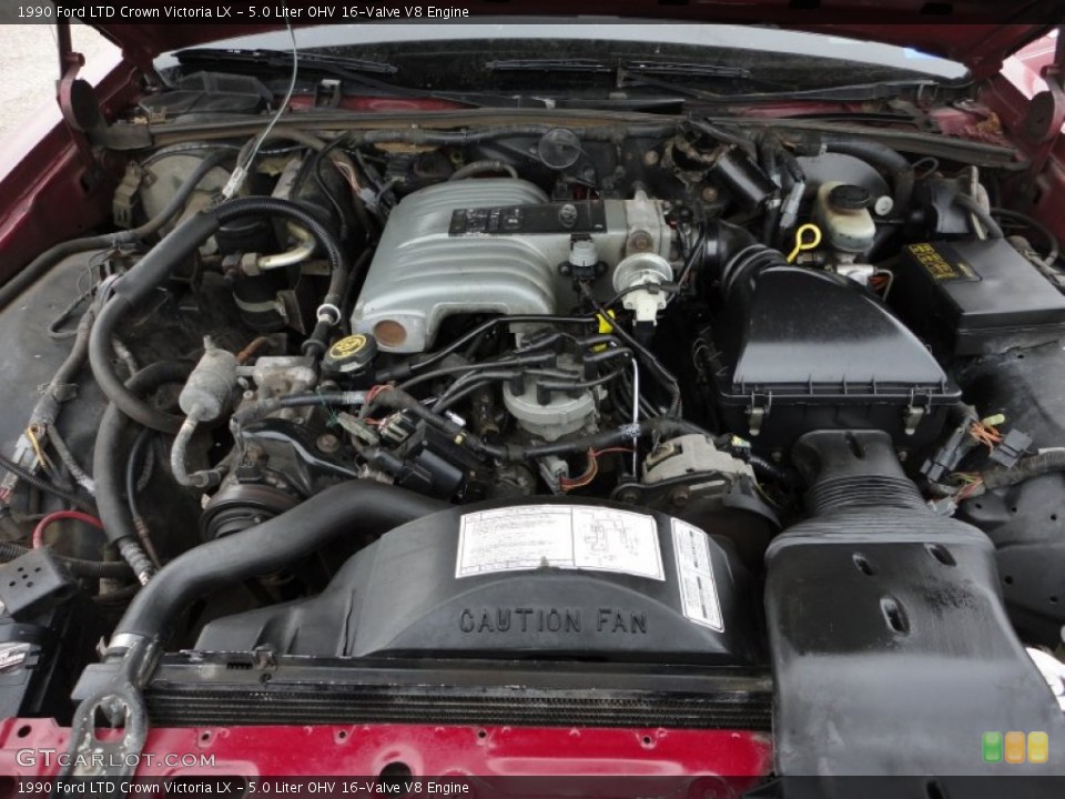 5.0 Liter OHV 16-Valve V8 1990 Ford LTD Crown Victoria Engine