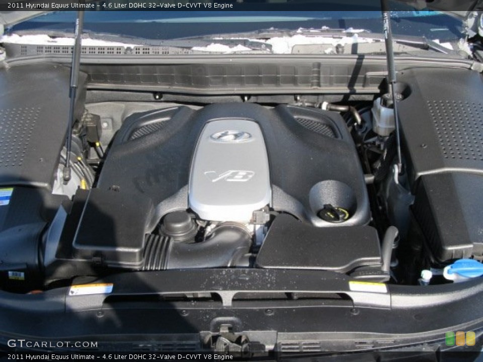 4.6 Liter DOHC 32-Valve D-CVVT V8 Engine for the 2011 Hyundai Equus #59724015