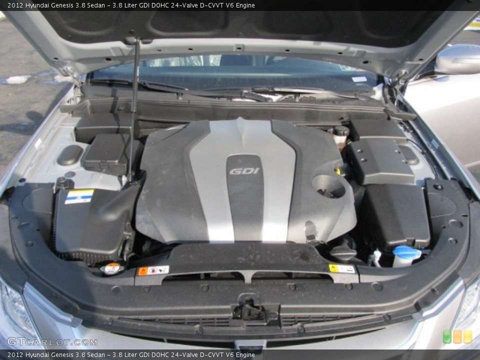 3.8 Liter GDI DOHC 24-Valve D-CVVT V6 Engine for the 2012 Hyundai Genesis #59726271