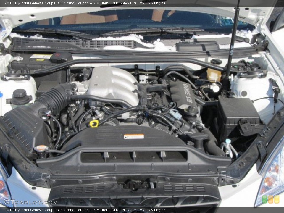 3.8 Liter DOHC 24-Valve CVVT V6 Engine for the 2011 Hyundai Genesis Coupe #59727393