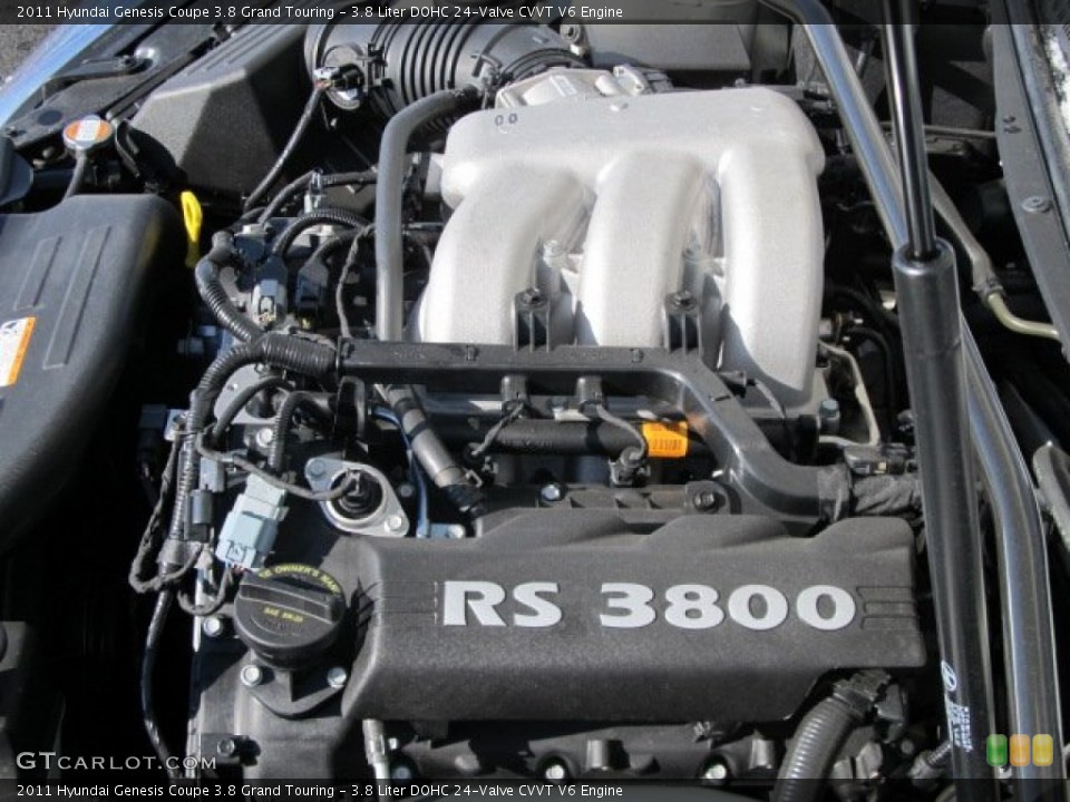 3.8 Liter DOHC 24-Valve CVVT V6 Engine for the 2011 Hyundai Genesis Coupe #59727402