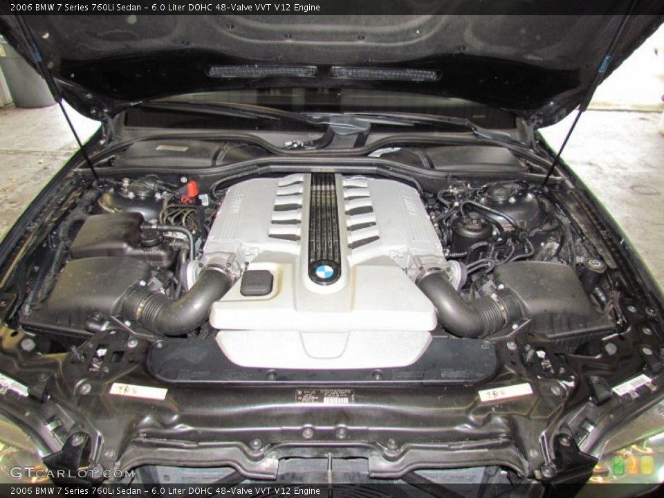 6.0 Liter DOHC 48-Valve VVT V12 2006 BMW 7 Series Engine