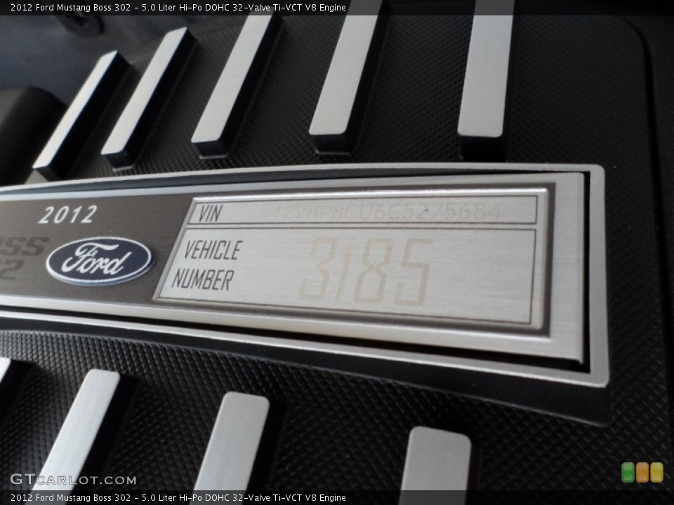 5.0 Liter Hi-Po DOHC 32-Valve Ti-VCT V8 Engine for the 2012 Ford Mustang #59773826