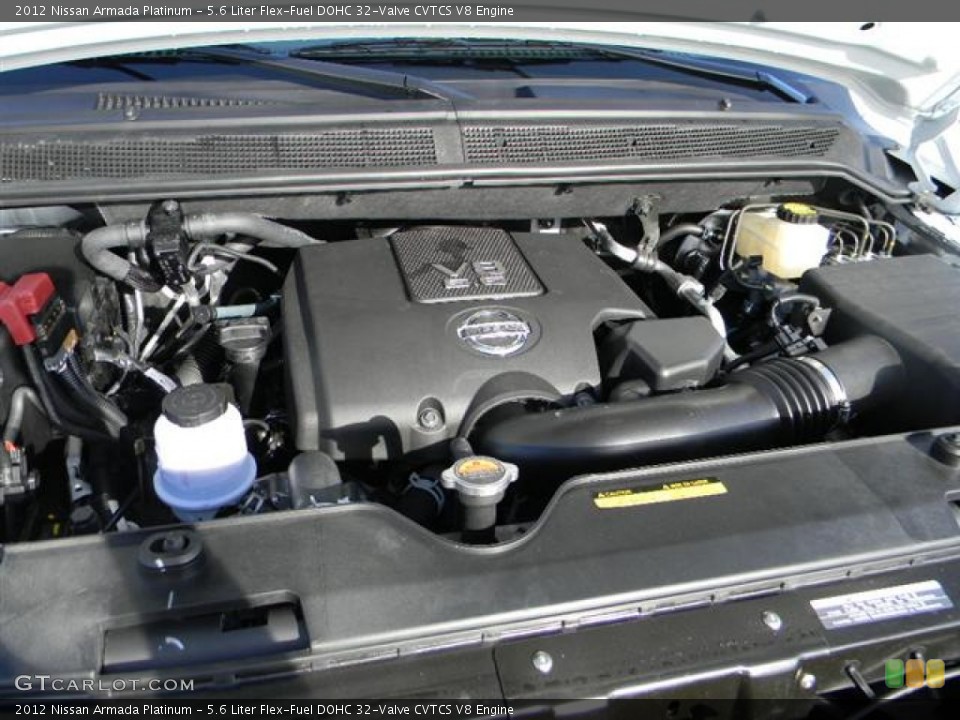 5.6 Liter Flex-Fuel DOHC 32-Valve CVTCS V8 2012 Nissan Armada Engine